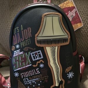 **NEW** Loungefly A Christmas Story Mini Backpack with Leg Lamp Design Lights Up